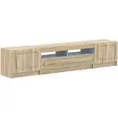 vidaXL LED tv-meubel UTRECHT 3 st Sonoma Eiken Bewerkt hout