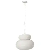 J-Line Ronde plafondlamp - ijzer - wit - large