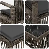 vidaXL Tuinbank Set 8 st Grijs en Donkergrijs poly rattan
