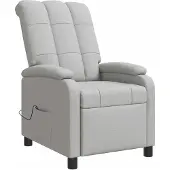 vidaXL Massage Relaxstoel Wolkgrijs Stof