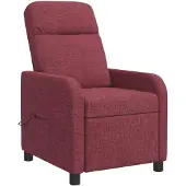 vidaXL Massage Relaxstoel Wijnrood Stof