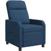 vidaXL Recliner Blauw Stof