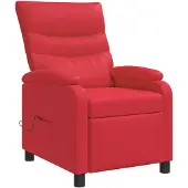 vidaXL Massage Relaxstoel Rood Kunstleer