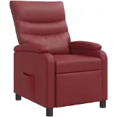vidaXL Recliner Wijnrood Kunstleer