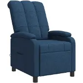 vidaXL Massage Relaxstoel Blauw Stof