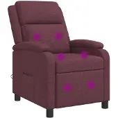 vidaXL Massage Relaxstoel Paars Stof