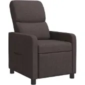 vidaXL Recliner Donkerbruin Polyester