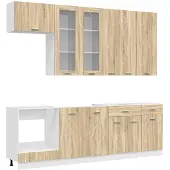 vidaXL Keukenblok LYON 8 st Sonoma Eiken Bewerkt hout