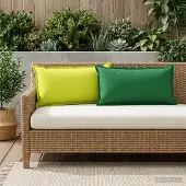 vidaXL Kussensloop 6 st HOUTEN Groen 40 x 80 cm Polyester