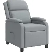 vidaXL Recliner Lichtgrijs Stof