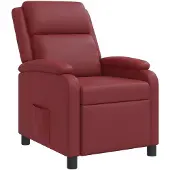 vidaXL Recliner Wijnrood Kunstleer
