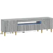 vidaXL LED tv-meubel DELFT 153 x 35 x 43 cm Grijs Sonoma Bewerkt hout