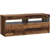 vidaXL LED tv-meubel Oud hout Bewerkt hout