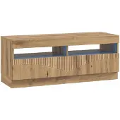 vidaXL LED tv-meubel Artisanaal eiken Bewerkt hout
