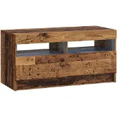 vidaXL LED tv-meubel Oud hout Bewerkt hout