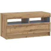 vidaXL LED tv-meubel Artisanaal eiken Bewerkt hout