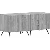 vidaXL LED-TV-kast BREDA, 3 stuks, Sonoma-grijs, houtvezelplaat