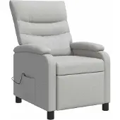 vidaXL Massage Relaxstoel Wolkgrijs Stof
