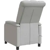 vidaXL Massage Relaxstoel Wolkgrijs Stof