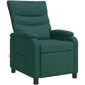 vidaXL Massage Relaxstoel Donkergroen Stof
