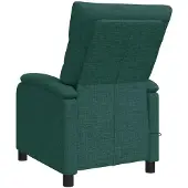 vidaXL Massage Relaxstoel Donkergroen Stof