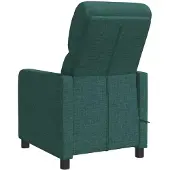 vidaXL Massage Relaxstoel Donkergroen Stof