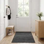 vidaXL Deurmat Lichtgrijs 150 x 90 cm 100% Polyamide Wasbaar
