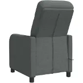 vidaXL Massage Relaxstoel Donkergrijs Stof