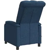 vidaXL Massage Relaxstoel Blauw Stof