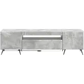 vidaXL LED-TV-kast, betonkleur, houtvezel