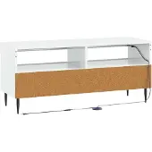 vidaXL LED-TV-kast ZWOLLE, 100 x 35 x 43 cm, hoogglans wit