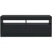 vidaXL LED-TV-kast, zwart, van houtvezel