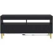 vidaXL LED-TV-kast, zwart, van houtvezel