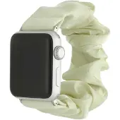 123Watches bandje Savara - scrunchie - nylon - limoen - 38 · 40 · 41 & 42 mm · S/M - Geschikt voor Apple Watch series 1/2/3/4/5/6/7/8/9/10/11/12/SE/SE2/SE3