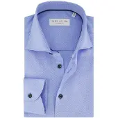 John Miller Overhemd blauw geprint