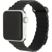 123Watches bandje Magna - Leer - zwart - 44 · 45 · 46 & 49 mm - Geschikt voor Apple Watch series 1/2/3/4/5/6/7/8/9/10/11/12/SE/SE2/SE3/Ultra/Ultra 2/Ultra 3/Ultra 4