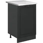 Vicco Keukenonderkast R-Line, Antraciet landelijk/Antraciet, 50 cm marmer werkblad