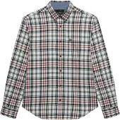 Superdry Overhemd donkerblauw / oranje / karmijnrood / wit