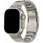 123Watches Ted bandje - staal - titanium - 44 · 45 · 46 & 49 mm - Geschikt voor Apple Watch series 1/2/3/4/5/6/7/8/9/10/11/12/SE/SE2/SE3/Ultra/Ultra 2/Ultra 3/Ultra 4