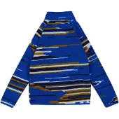Craghoppers Fleece-sweater met halve rits voor kinderen, met strepen (Titan Blauw)