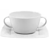 Lubiana Victoria Bouillonkom met schotel 400ml, met porselein