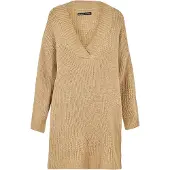 Threadbare Dames/Dames Adeline grof gebreide trui (Steen)