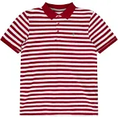 Farah Gestreepte, in het garen geverfde poloshirt voor kinderen (Rood)