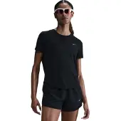Nike Swoosh Dri-FIT-shirt voor dames (Zwart)