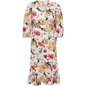 ONLY Dames/Dames Puff Sleeve Wrap Dress (Wolkendanser)