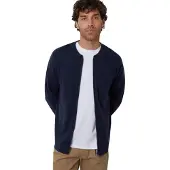 Threadbare Gebreid herenvest met ritssluiting aan de voorkant (Marine)