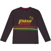Farah Kinder/Kinder-T-shirt met lange mouwen en logo (Rood)