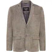 Infinity Leather Heren Italiaanse grijze suède leren blazerjas - Hol