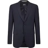 BOSS Heren Colbert Met Enkele Knoopsluiting (Donkergrijs)