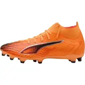 Puma Dames Ultra Match+ Firm Ground Voetbalschoenen (Oranje/Zwart)